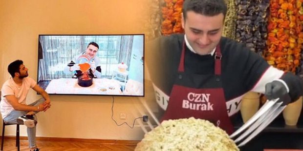 CZN Burak mesajı gördü, evine televizyon gönderdi