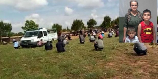 Denizli'deki vahşetin ardından anne ve 2 çocuğu toprağa verildi!
