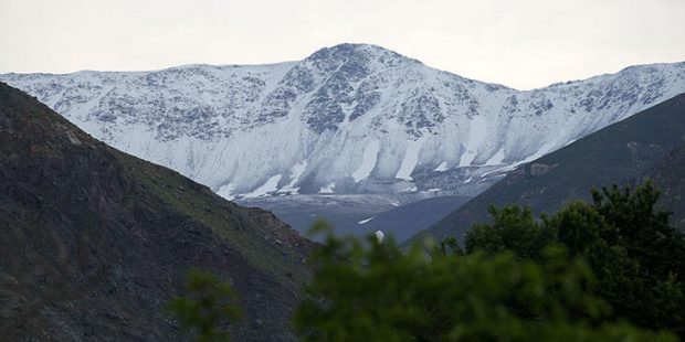Esence Dağı haziranda beyaza büründü