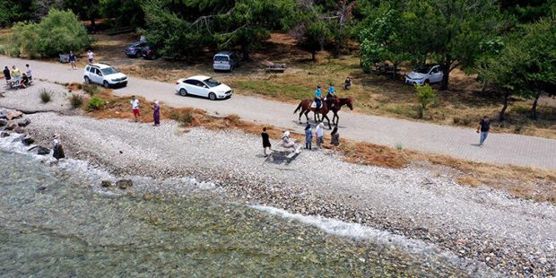Kuşadası'ndaki milli parkta atlı tim göreve başladı