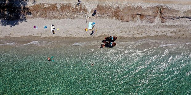 Kuşadası'ndaki milli parkta atlı tim göreve başladı