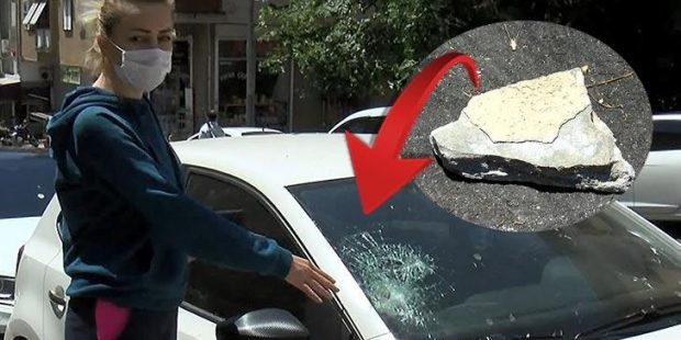 Şişli'de dehşet! beton blok parçalarının altında kalmaktan son anda kurtuldu