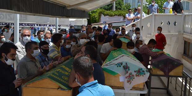 Çok acı görüntü! Aynı tabuta kondular...