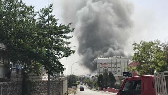 Gaziantep'de fabrikada yangın!