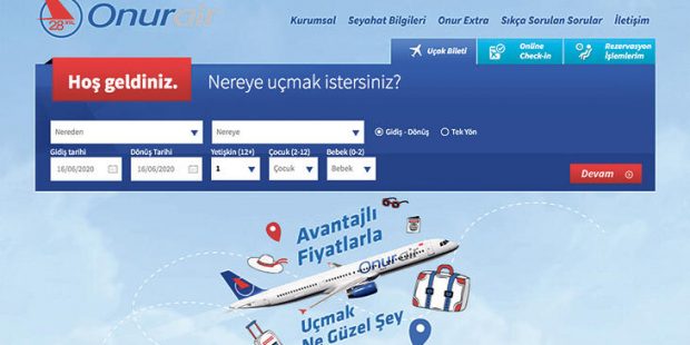 Onur Air yurt içi  uçuşlara başlıyor