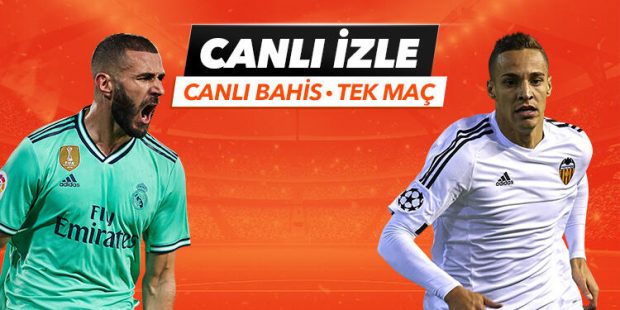 Real Madrid - Valencia maçı Tek Maç ve Canlı Bahis seçenekleriyle Misli.com’da